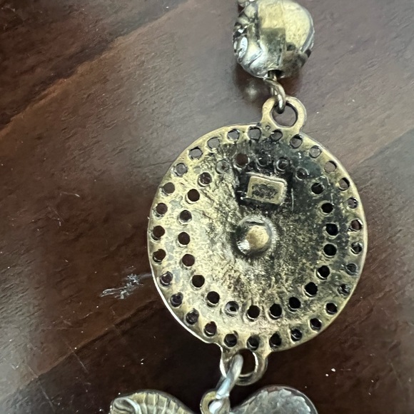 Zebra dangle Earrings are bronze color 3” - Picture 2 of 9